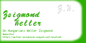 zsigmond weller business card